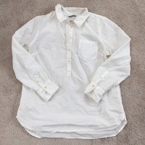 White Button Up Pop-Over